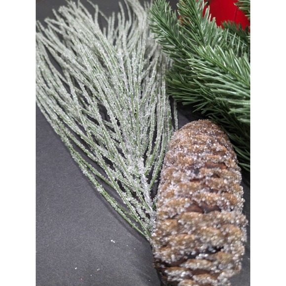 Faux Evergreen Christmas Winter Foliage Tabletop Christmas Tree's 27 Pine Picks - Picture 5 of 9